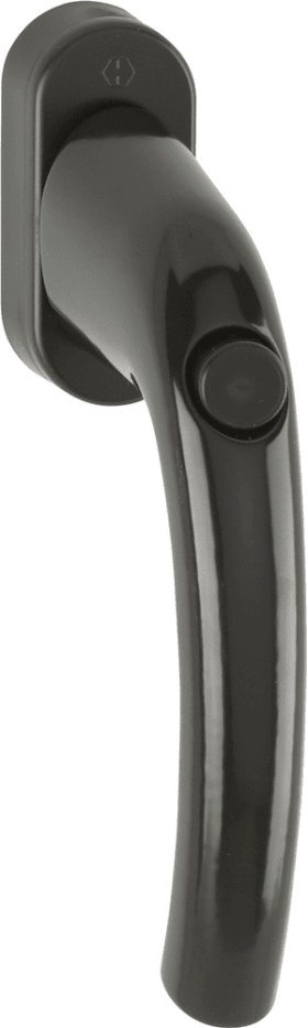 Hoppe Fenstergriff Tokyo mit Druckknopf, selbstsperrend