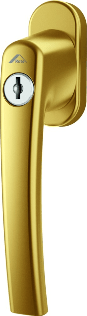 ROTO Fenstergriff RotoLine, abschließbar, 40Nm, mit Nocken, ohne Schrauben, Aluminium