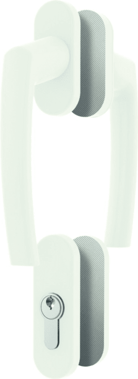 ROTO Griffgarnitur RotoLine, mit Rosetten, mit Schrauben, Aluminium