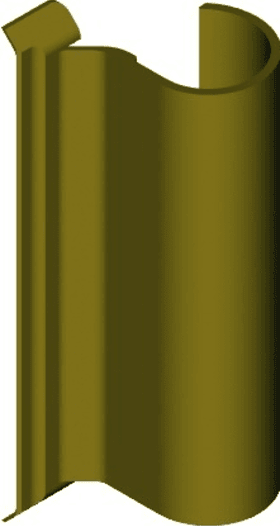 ROTO DK-Abd.kappe,  Axerband E5,  NT KSB,  zum Aufstecken,  DIN Links-Rechts,  KF,  messing