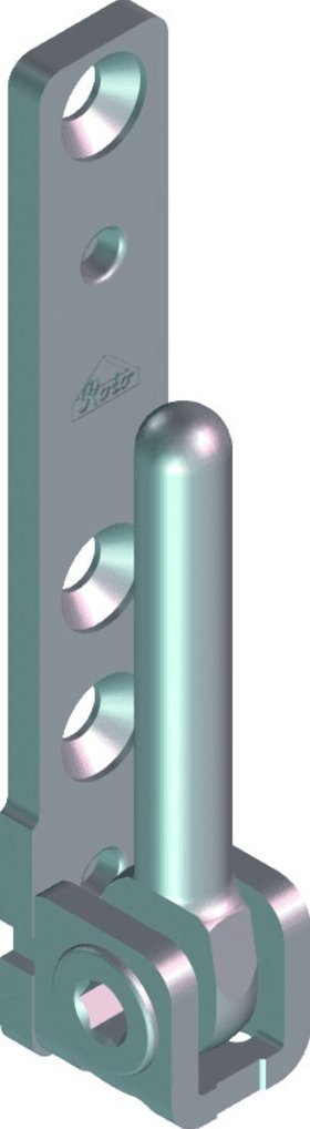 ROTO DK-Ecklager,  A3/100,  DIN Links-Rechts,  NT,  Stahl,  RotoSil