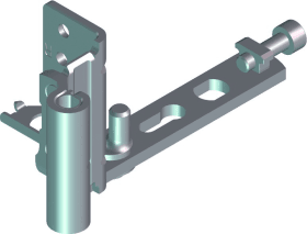 ROTO DK-Falzaxerarm, NT, K, DIN Links, KF 12/20-13, silber