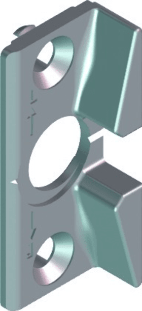 ROTO Drehkipp-Niveauschaltsperre, für Stulpflügelgetriebe,  NT,  Rahmenteil