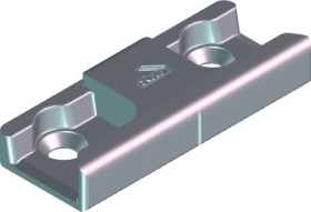 ROTO DK-Schließstück,  NT,  DIN Links-Rechts,  Zinkdruckguss,  silberfarbig
