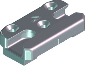 ROTO DK-SI-Schließstück,  K,  NT,  Nr.207,  DIN Links-Rechts,  Zinkdruckguss,  silberfarbig