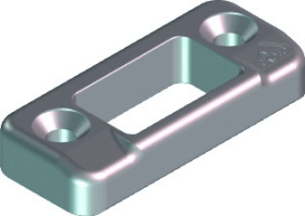 ROTO DK-Schließstück,  NT,  DIN Links-Rechts,  Zinkdruckguss,  silberfarbig