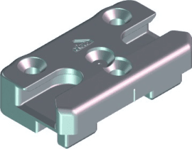 ROTO DK-SI-Schließstück,  K,  NT,  Nr.251,  DIN Links-Rechts,  Zinkdruckguss,  silberfarbig