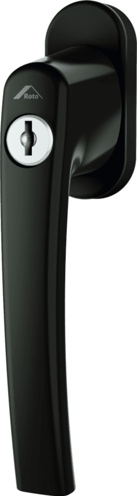 ROTO Fenstergriff RotoLine, abschließbar, TF, mit Nocken, ohne Schrauben, Aluminium