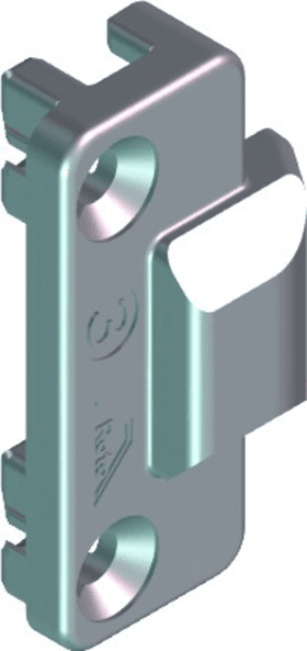 ROTO Drehkipp-Mittelschließer,  NT,  Nr.289,  DIN Links-Rechts,  Zinkdruckguss,  silber