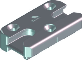 ROTO DK-SI-Schließstück,  K,  NT,  Nr.241,  DIN Links-Rechts,  Zinkdruckguss,  silberfarbig