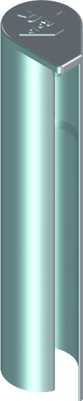 DK-Abd.kappe, Falzeckband A, NT Alu, zum Aufstecken, DIN Links, KF, schwarzbraun