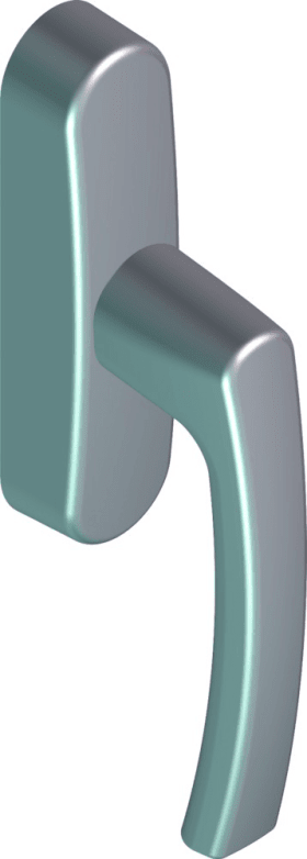 ROTO Aufliegendes Fenstergetriebe RotoLine, mit Zahnschieber, Aluminium