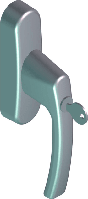 ROTO Aufliegendes Fenstergetriebe RotoLine, mit Druckzylinder, Aluminium