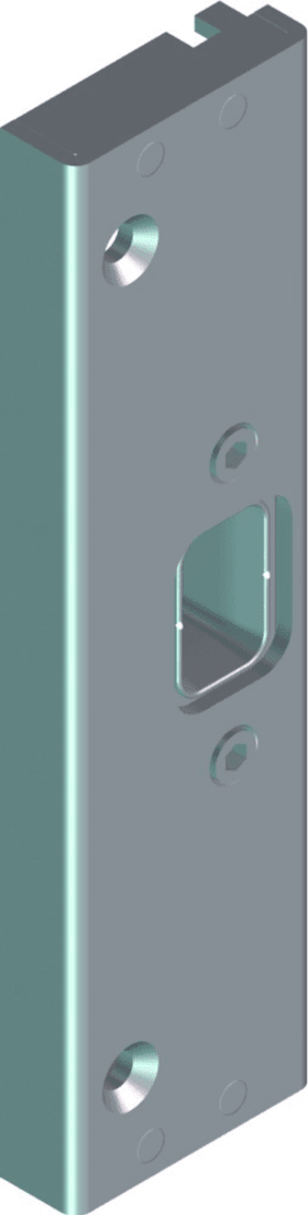 ROTO, U-Profilschließblech, mit Riegelausschnitt, für MFV, verstellbar, für Schließbolzen, Stahl