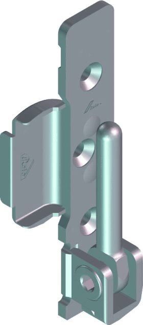 ROTO DK-Ecklager,  E5,  DIN Rechts,  NT,  Stahl,  verzinkt