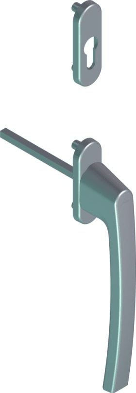 Fenstergriff RotoLine Patio Life,PZ,7/100,m.Logo,M5x100 RAL 9016