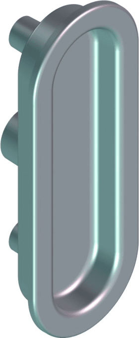 ROTO Schiebefenstertür-Griffmulde,  OL,  43mm,  RotoLine,  F9016,  pulverb.,  zum Einlassen