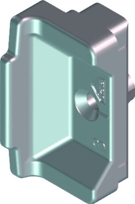 Drehkipp-Mittelschließer, Nr.14, DIN Links-Rechts, Zinkdruckguss, schwarz