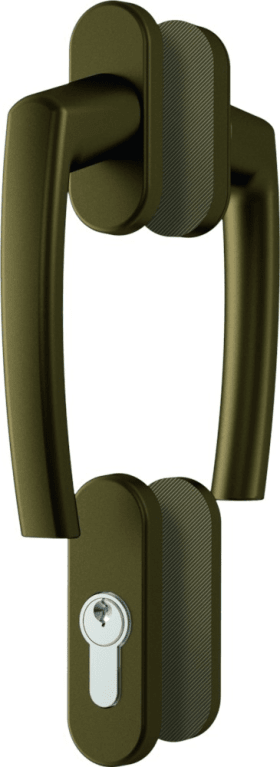 FTT-Griffgarnitur, PZ, RotoLine, N 9,7, ALU mittelbronze