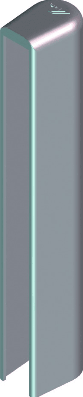 DK-Abd.kappe, Eckband K, NT, zum Aufstecken, DIN Links-Rechts, Kunststoff, R01.3