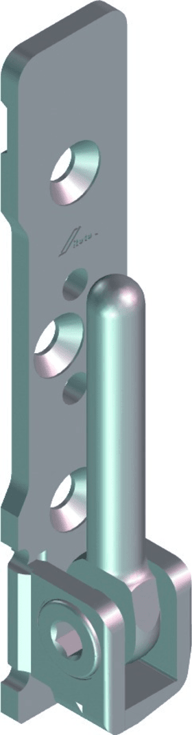 DK-Ecklager, E5, DIN Rechts, Stahl, verzinkt