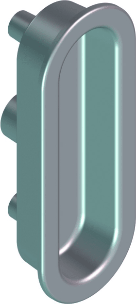 ROTO SFT-Griffmulde,  ohne Lochung,  63mm,  RotoLine,  mittelbr.,  eloxiert,  zum Einlassen