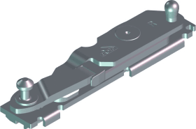 ROTO DK-Ecklager,  Klemmleiste 4,  DIN Links,  NT Alu Designo,  Stahl,  verzinkt