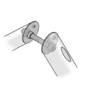 HT-STOSSGRIFF-BEFESTIGUNG,PAARW.,EDELST. SERIE OVAL 05 0582,DURCHG.,TS38-44MM,ER