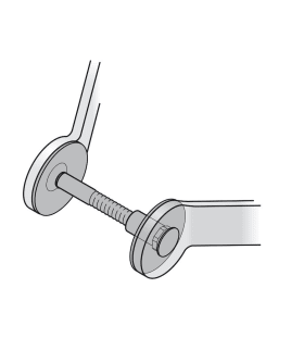 HT-STOSSGRIFF-BEFESTIGUNG,PAARW.,EDELST. 05 0583,DURCHGEHEND,TS34-43MM,EDELSTAHL