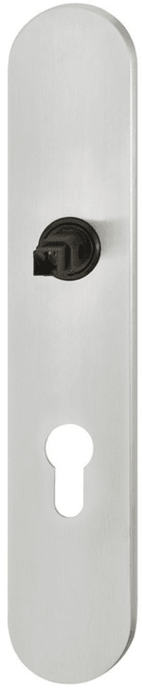 FSB Langschild ASL 8 mm Profilzylinder 72 mm Aluminium naturfarbig eloxiert oval