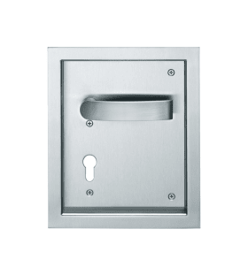 TURNHALLENBESCHLAG 9MM, LINKS, PZ 92MM SCHILD, ED.MATT, 77.7949.07212.6204