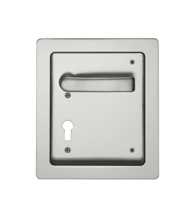 TURNHALLENMUSCHEL 8MM, RECHTS, PZ 92MM, SCHILD, ALU F1, 77.7950.04112.0105 ALU F