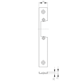 BKS Profilschließblech B 9000,DR,24x160x5 ktg,edelstahl