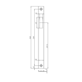 BKS Profilschließblech B 9000,24x268x6 ktg,FA-FA12,edelstahl