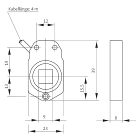 BKS Drehschaltkontakt B 9032,für Drückernussüberwachung,Kunststoff
