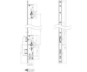 BKS PA-Einsteckschloss B-18470,PZW92/9,D34,U24x5x718ktg,ER,PAF-E ausw.