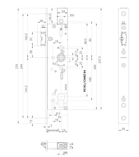 BKS PA-Fallen-Schloss B-19020,PZ92/9,D35,F24x270ktg,ER,PAF-C