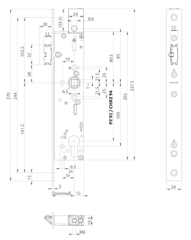 BKS PA-Fallen-Schloss B-19070,CHRZW94/9,D40,F24x270ktg,ER,PAF-E
