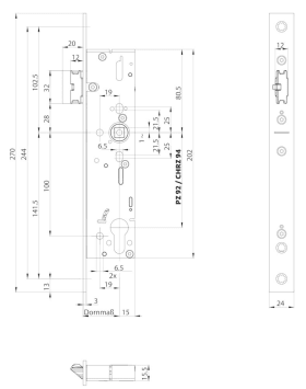 BKS PA-Fallen-Schloss B-19110,CHRZ94/9,D40,F24x270ktg,ER,SÜ
