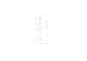 BKS Lappenschließblech B-90000 mit Fallenausschnitt, Edelstahl, 24/28x216x3 mm, rund, matt