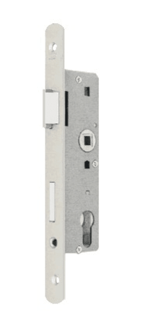 BKS Einsteckschloss 0007,WC78/8,D40,F20x235rd,NiSi,DR