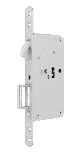 BKS Schiebetürschloss 0353,BB,D55,F20x235rd,NiSi