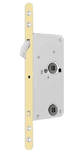 BKS Schiebetürschloss 0371,WC,D55,F18x172rd,NiSi