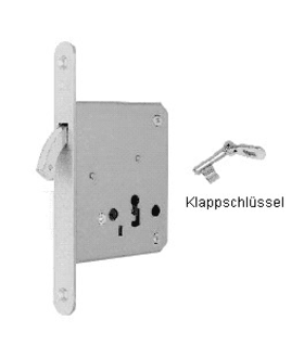 BKS Schiebetürschloss 0372,BB,D55,F20x172rd,NiSi