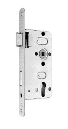 BKS Einsteckschloss 0415,PZW72/8,D55,F20x235rd,NiSi,DL,VE20