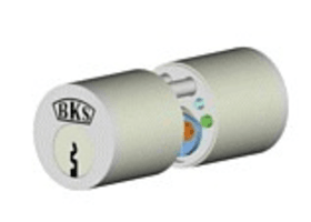 BKS Rundzylinder detect3 3107, BL 45/29mm, vs., ms matt vern.