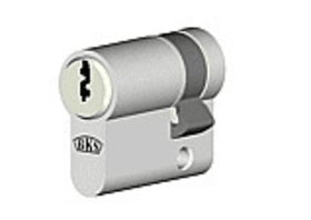 BKS Halbzylinder livius 5001, BL 10/50mm, vs., ms matt vern.,5 Schlüssel