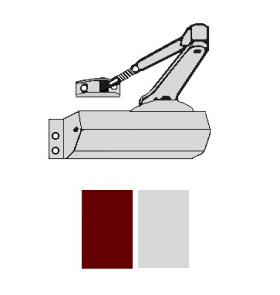 BKS Türschließer OTS 81 B 8131,EN 3,m. Gestänge,DL,silberfarbig