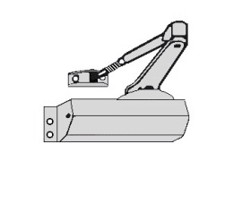 BKS Türschließer OTS 81 B 8132,EN 3,m. Gestänge,DR,silberfarbig