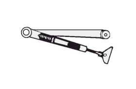 BKS Gestänge B 8183,EN 2-3,mit Feststellung,silberfarbig